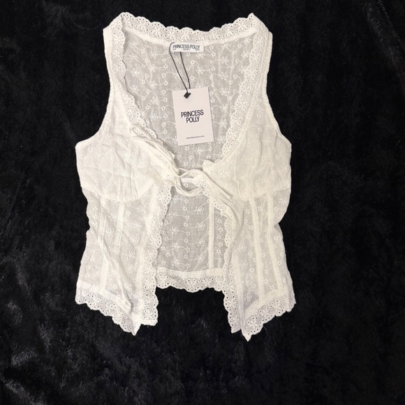 Princess Polly Mavie Broderie Top - Size 0 - Picture 7 of 9